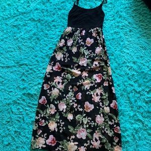 Maxi flower sheer skirt maxi dress